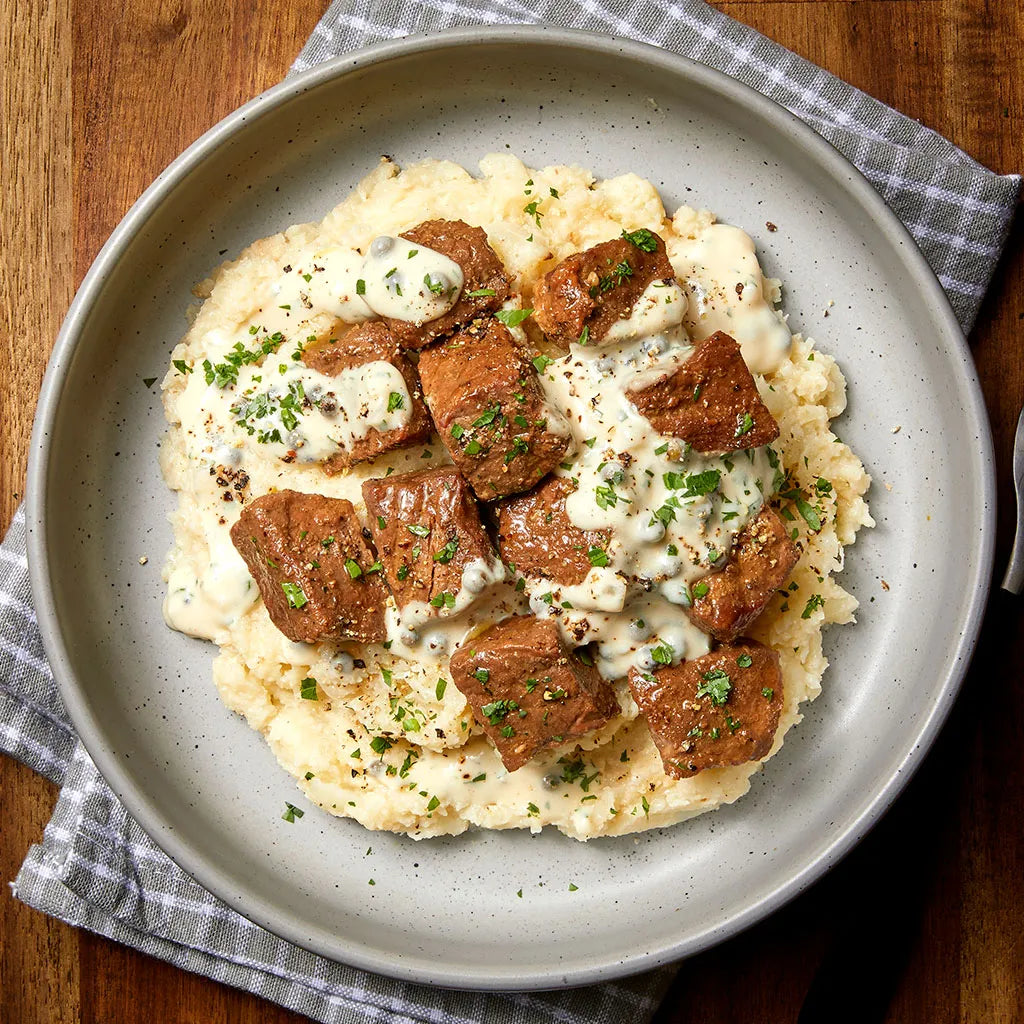 Beef w Peppercorn Sauce