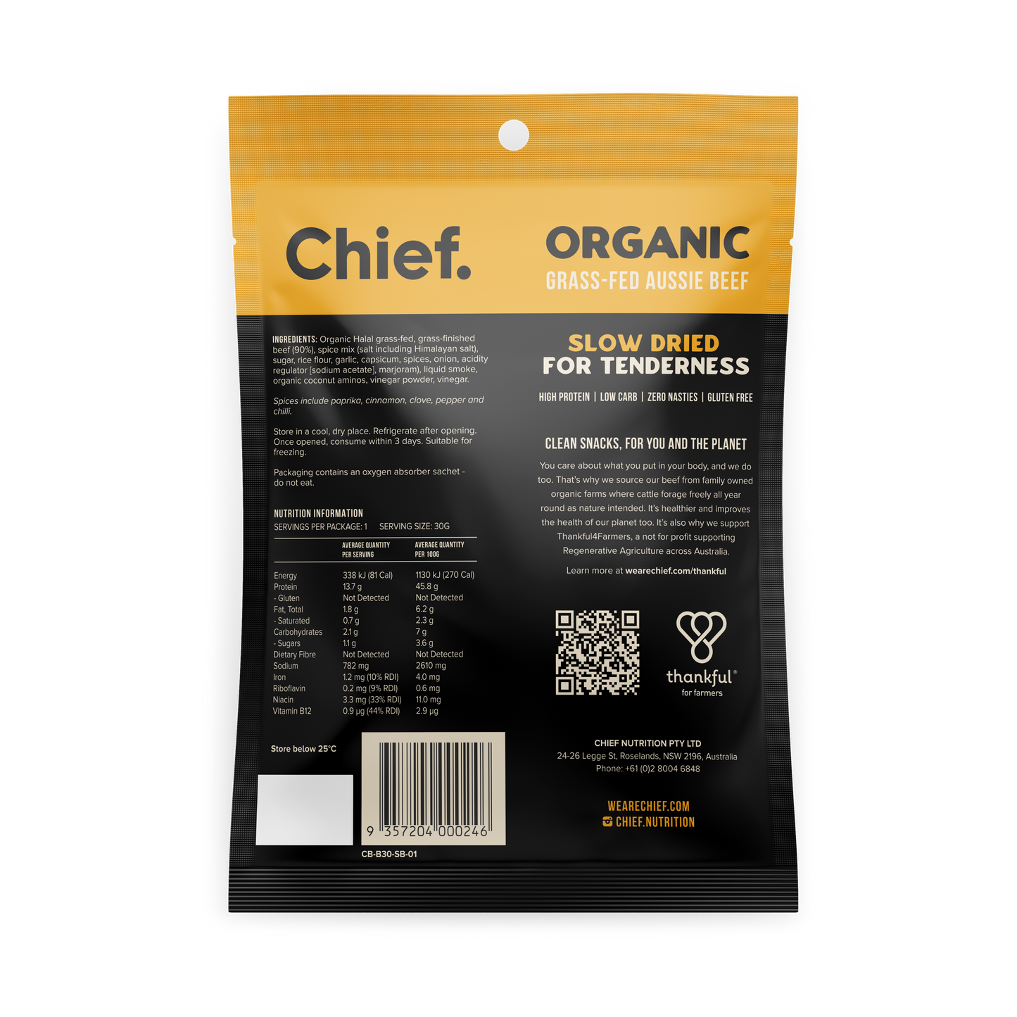 Chief Beef Biltong Smokey BBQ