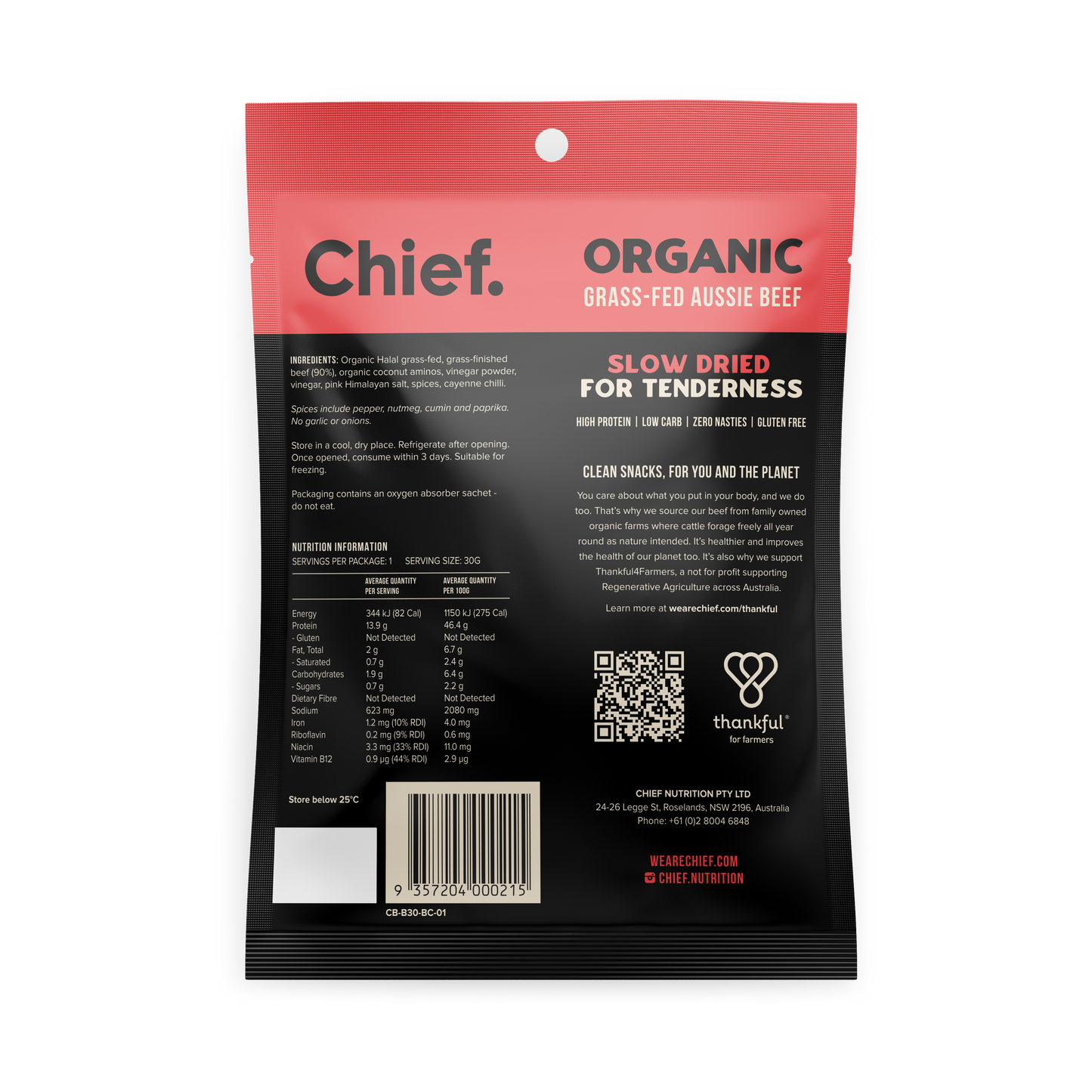 Chief Beef Biltong Cayenne Chilli