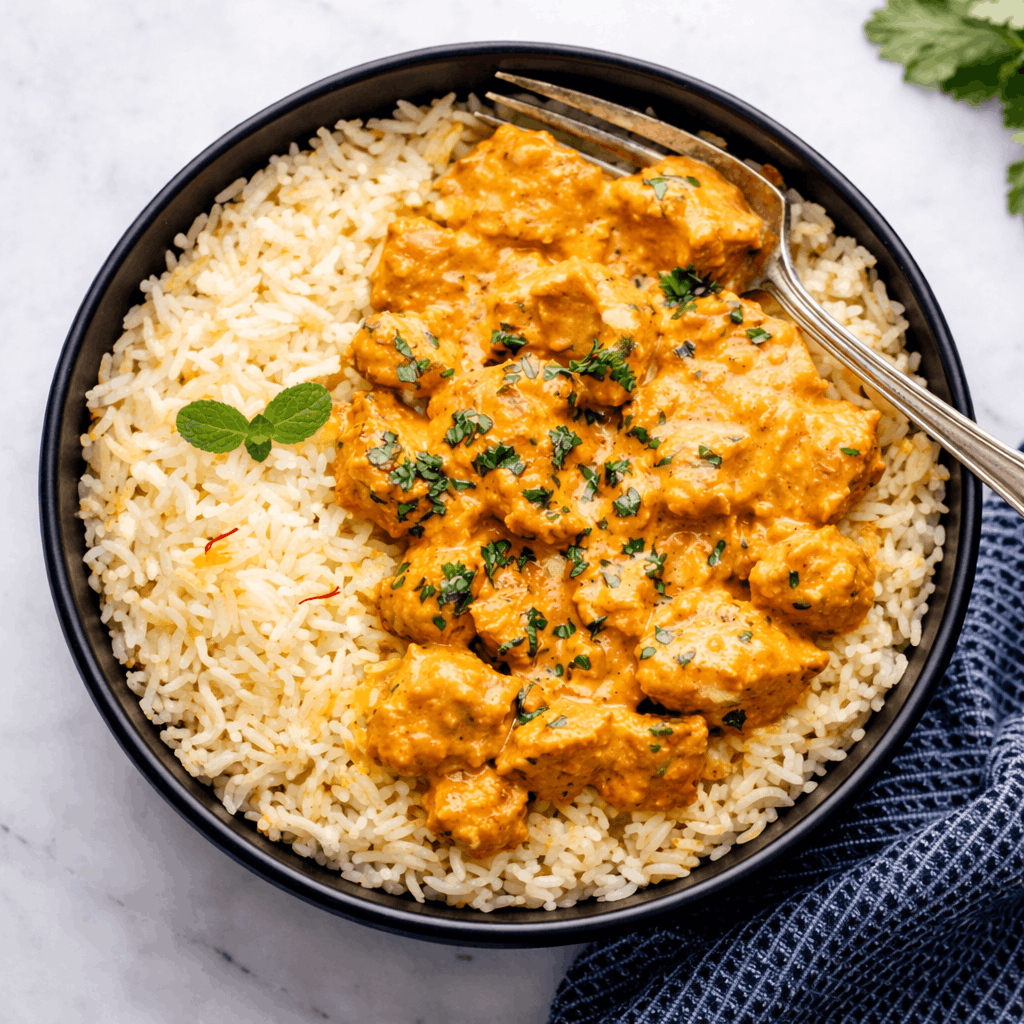 Chicken Tikka Masala with Saffron Rice