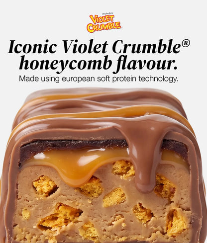 Soft bar violet crumble chocolate honeycomb